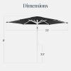 image:imageBest Choice Products 75ft Patio Umbrella White Pole Outdoor Market Umbrella with Push Button Tilt and Crank Lift Steel Pole Umbrella for Backyard Patio Garden Pool Outdoor Shade  Flamingo PinkBlack