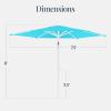 image:imageBest Choice Products 75ft Patio Umbrella White Pole Outdoor Market Umbrella with Push Button Tilt and Crank Lift Steel Pole Umbrella for Backyard Patio Garden Pool Outdoor Shade  Flamingo PinkSky Blue