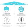 image:imageBest Choice Products 75ft Patio Umbrella White Pole Outdoor Market Umbrella with Push Button Tilt and Crank Lift Steel Pole Umbrella for Backyard Patio Garden Pool Outdoor Shade  Flamingo PinkSky Blue