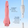 image:imageBest Choice Products 75ft Patio Umbrella White Pole Outdoor Market Umbrella with Push Button Tilt and Crank Lift Steel Pole Umbrella for Backyard Patio Garden Pool Outdoor Shade  Flamingo PinkFlamingo Pink