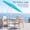 image:imageBest Choice Products 75ft Patio Umbrella White Pole Outdoor Market Umbrella with Push Button Tilt and Crank Lift Steel Pole Umbrella for Backyard Patio Garden Pool Outdoor Shade  Flamingo PinkSky Blue