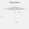 image:imageBest Choice Products 75ft Patio Umbrella White Pole Outdoor Market Umbrella with Push Button Tilt and Crank Lift Steel Pole Umbrella for Backyard Patio Garden Pool Outdoor Shade  Flamingo PinkFog Gray