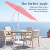 image:imageBest Choice Products 75ft Patio Umbrella White Pole Outdoor Market Umbrella with Push Button Tilt and Crank Lift Steel Pole Umbrella for Backyard Patio Garden Pool Outdoor Shade  Flamingo PinkFlamingo Pink