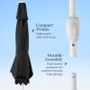 image:imageBest Choice Products 75ft Patio Umbrella White Pole Outdoor Market Umbrella with Push Button Tilt and Crank Lift Steel Pole Umbrella for Backyard Patio Garden Pool Outdoor Shade  Flamingo PinkBlack