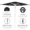 image:imageBest Choice Products 75ft Patio Umbrella White Pole Outdoor Market Umbrella with Push Button Tilt and Crank Lift Steel Pole Umbrella for Backyard Patio Garden Pool Outdoor Shade  Flamingo PinkBlack