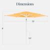 image:imageBest Choice Products 75ft Patio Umbrella White Pole Outdoor Market Umbrella with Push Button Tilt and Crank Lift Steel Pole Umbrella for Backyard Patio Garden Pool Outdoor Shade  Flamingo PinkMarigold Yellow