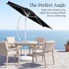 image:imageBest Choice Products 75ft Patio Umbrella White Pole Outdoor Market Umbrella with Push Button Tilt and Crank Lift Steel Pole Umbrella for Backyard Patio Garden Pool Outdoor Shade  Flamingo PinkBlack