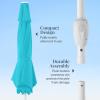 image:imageBest Choice Products 75ft Patio Umbrella White Pole Outdoor Market Umbrella with Push Button Tilt and Crank Lift Steel Pole Umbrella for Backyard Patio Garden Pool Outdoor Shade  Flamingo PinkSky Blue