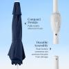 image:imageBest Choice Products 75ft Patio Umbrella White Pole Outdoor Market Umbrella with Push Button Tilt and Crank Lift Steel Pole Umbrella for Backyard Patio Garden Pool Outdoor Shade  Flamingo PinkNavy Blue