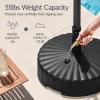 image:imageBest Choice Products Fillable Umbrella Base Stand Scallop Pattern Plastic Patio Umbrella Base Stand Pole Holder for Outdoor Lawn w 55lbs Weight Capacity 2 Adjustment Knobs  Black