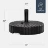 image:imageBest Choice Products Fillable Umbrella Base Stand Scallop Pattern Plastic Patio Umbrella Base Stand Pole Holder for Outdoor Lawn w 55lbs Weight Capacity 2 Adjustment Knobs  Black