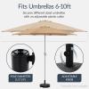 image:imageBest Choice Products Fillable Umbrella Base Stand Scallop Pattern Plastic Patio Umbrella Base Stand Pole Holder for Outdoor Lawn w 55lbs Weight Capacity 2 Adjustment Knobs  Black