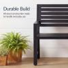 image:imageBest Choice Products Outdoor Metal Bench Patio Garden Bench Heavy Duty 790lb Capacity Steel Slatted Seat Porch Bench with Armrests Weather Resistant Park Bench