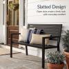 image:imageBest Choice Products Outdoor Metal Bench Patio Garden Bench Heavy Duty 790lb Capacity Steel Slatted Seat Porch Bench with Armrests Weather Resistant Park Bench