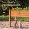 image:imageBest Choice Products Raised Garden Bed Scalloped Design Elevated Wood Planter Box Stand for Backyard Patio Balcony with Bed Liner 48 x 24 x 30 Inches 200 Pound Capacity  SageAcorn Brown