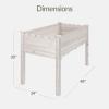 image:imageBest Choice Products Raised Garden Bed Scalloped Design Elevated Wood Planter Box Stand for Backyard Patio Balcony with Bed Liner 48 x 24 x 30 Inches 200 Pound Capacity  SageWhite