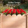 image:imageBest Choice Products Raised Garden Bed Scalloped Design Elevated Wood Planter Box Stand for Backyard Patio Balcony with Bed Liner 48 x 24 x 30 Inches 200 Pound Capacity  SageNatural