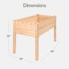 image:imageBest Choice Products Raised Garden Bed Scalloped Design Elevated Wood Planter Box Stand for Backyard Patio Balcony with Bed Liner 48 x 24 x 30 Inches 200 Pound Capacity  SageNatural