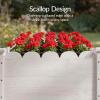 image:imageBest Choice Products Raised Garden Bed Scalloped Design Elevated Wood Planter Box Stand for Backyard Patio Balcony with Bed Liner 48 x 24 x 30 Inches 200 Pound Capacity  SageWhite