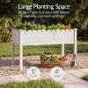 image:imageBest Choice Products Raised Garden Bed Scalloped Design Elevated Wood Planter Box Stand for Backyard Patio Balcony with Bed Liner 48 x 24 x 30 Inches 200 Pound Capacity  SageWhite