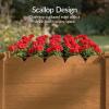 image:imageBest Choice Products Raised Garden Bed Scalloped Design Elevated Wood Planter Box Stand for Backyard Patio Balcony with Bed Liner 48 x 24 x 30 Inches 200 Pound Capacity  SageAcorn Brown