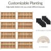 image:imageBest Choice Products Raised Herb Garden Bed Planter Box  Elevated Wooden Planter with 10 Grid Growing Compartments Drainage Holes Vegetable Flower Garden Box for Patio Balcony Backyard  NaturalNatural