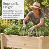 image:imageBest Choice Products Raised Herb Garden Bed Planter Box  Elevated Wooden Planter with 10 Grid Growing Compartments Drainage Holes Vegetable Flower Garden Box for Patio Balcony Backyard  NaturalNatural