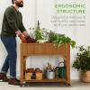 image:imageBest Choice Products Raised Herb Garden Bed Planter Box  Elevated Wooden Planter with 10 Grid Growing Compartments Drainage Holes Vegetable Flower Garden Box for Patio Balcony Backyard  NaturalAcorn Brown