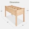 image:imageBest Choice Products Raised Herb Garden Bed Planter Box  Elevated Wooden Planter with 10 Grid Growing Compartments Drainage Holes Vegetable Flower Garden Box for Patio Balcony Backyard  NaturalNatural