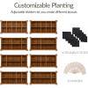 image:imageBest Choice Products Raised Herb Garden Bed Planter Box  Elevated Wooden Planter with 10 Grid Growing Compartments Drainage Holes Vegetable Flower Garden Box for Patio Balcony Backyard  NaturalAcorn