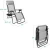 image:imageBest Choice Products Set of 2 Extra Wide Adjustable Steel Mesh Zero Gravity Lounge Chair Recliners wPillows and Cup Holder Trays  Peacock Blue StripesIce Gray