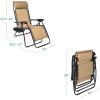 image:imageBest Choice Products Set of 2 Extra Wide Adjustable Steel Mesh Zero Gravity Lounge Chair Recliners wPillows and Cup Holder Trays  Peacock Blue StripesBeige