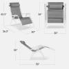 image:imageBest Choice Products Set of 2 Extra Wide Adjustable Steel Mesh Zero Gravity Lounge Chair Recliners wPillows and Cup Holder Trays  Peacock Blue StripesIce GrayWhite