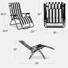 image:imageBest Choice Products Set of 2 Extra Wide Adjustable Steel Mesh Zero Gravity Lounge Chair Recliners wPillows and Cup Holder Trays  Peacock Blue StripesBlack Stripes
