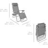 image:imageBest Choice Products Set of 2 Extra Wide Adjustable Steel Mesh Zero Gravity Lounge Chair Recliners wPillows and Cup Holder Trays  Peacock Blue StripesDove Gray