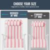 image:imageBest Choice Products Set of 2 Extra Wide Adjustable Steel Mesh Zero Gravity Lounge Chair Recliners wPillows and Cup Holder Trays  Peacock Blue StripesFlamingo StripesWhite