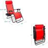 image:imageBest Choice Products Set of 2 Extra Wide Adjustable Steel Mesh Zero Gravity Lounge Chair Recliners wPillows and Cup Holder Trays  Peacock Blue StripesCrimson Red