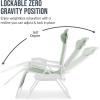 image:imageBest Choice Products Set of 2 Extra Wide Adjustable Steel Mesh Zero Gravity Lounge Chair Recliners wPillows and Cup Holder Trays  Peacock Blue StripesSage GreenWhite