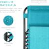image:imageBest Choice Products Set of 2 Extra Wide Adjustable Steel Mesh Zero Gravity Lounge Chair Recliners wPillows and Cup Holder Trays  Peacock Blue StripesPeacock Blue