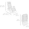 image:imageBest Choice Products Set of 2 Extra Wide Adjustable Steel Mesh Zero Gravity Lounge Chair Recliners wPillows and Cup Holder Trays  Peacock Blue StripesSnow
