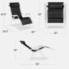 image:imageBest Choice Products Set of 2 Extra Wide Adjustable Steel Mesh Zero Gravity Lounge Chair Recliners wPillows and Cup Holder Trays  Peacock Blue StripesBlackWhite
