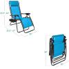 image:imageBest Choice Products Set of 2 Extra Wide Adjustable Steel Mesh Zero Gravity Lounge Chair Recliners wPillows and Cup Holder Trays  Peacock Blue StripesLight Blue