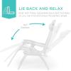 image:imageBest Choice Products Set of 2 Extra Wide Adjustable Steel Mesh Zero Gravity Lounge Chair Recliners wPillows and Cup Holder Trays  Peacock Blue StripesSnow