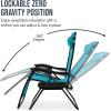 image:imageBest Choice Products Set of 2 Extra Wide Adjustable Steel Mesh Zero Gravity Lounge Chair Recliners wPillows and Cup Holder Trays  Peacock Blue StripesPeacock Blue