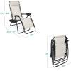 image:imageBest Choice Products Set of 2 Extra Wide Adjustable Steel Mesh Zero Gravity Lounge Chair Recliners wPillows and Cup Holder Trays  Peacock Blue StripesIvory