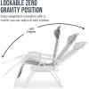 image:imageBest Choice Products Set of 2 Extra Wide Adjustable Steel Mesh Zero Gravity Lounge Chair Recliners wPillows and Cup Holder Trays  Peacock Blue StripesIce GrayWhite