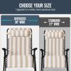 image:imageBest Choice Products Set of 2 Extra Wide Adjustable Steel Mesh Zero Gravity Lounge Chair Recliners wPillows and Cup Holder Trays  Peacock Blue StripesTan Stripes