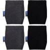 image:imageBCP 4 pcs Pocket Square Card Holder for Mans Suits Black and Dark Gray Color
