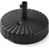 image:imageBest Choice Products Fillable Umbrella Base Stand Scallop Pattern Plastic Patio Umbrella Base Stand Pole Holder for Outdoor Lawn w 55lbs Weight Capacity 2 Adjustment Knobs  Black