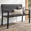 image:imageBest Choice Products Outdoor Metal Bench Patio Garden Bench Heavy Duty 790lb Capacity Steel Slatted Seat Porch Bench with Armrests Weather Resistant Park Bench